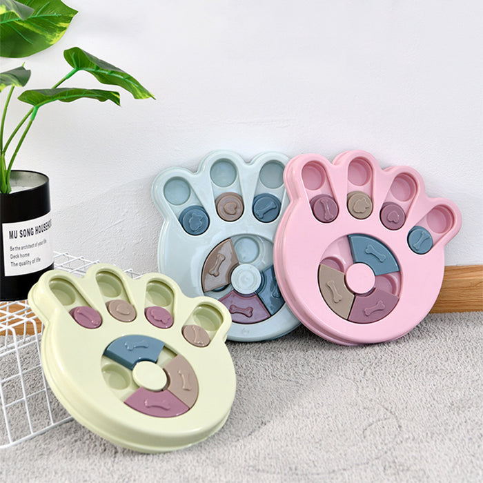 PawKind Sniff & Slide dog puzzle feeders in paw and round shapes