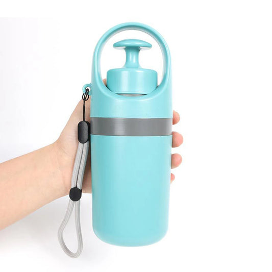 Compact poop scooper with wrist strap, easy to carry on walks
